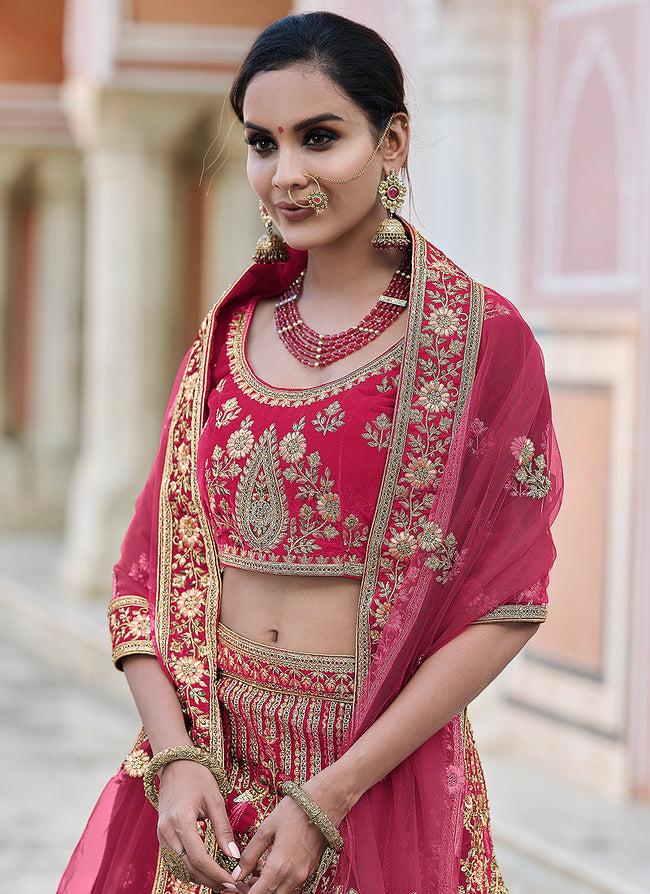 Embellished Golden Lehenga Choli for Indian Bridal Wear – Nameera by Farooq