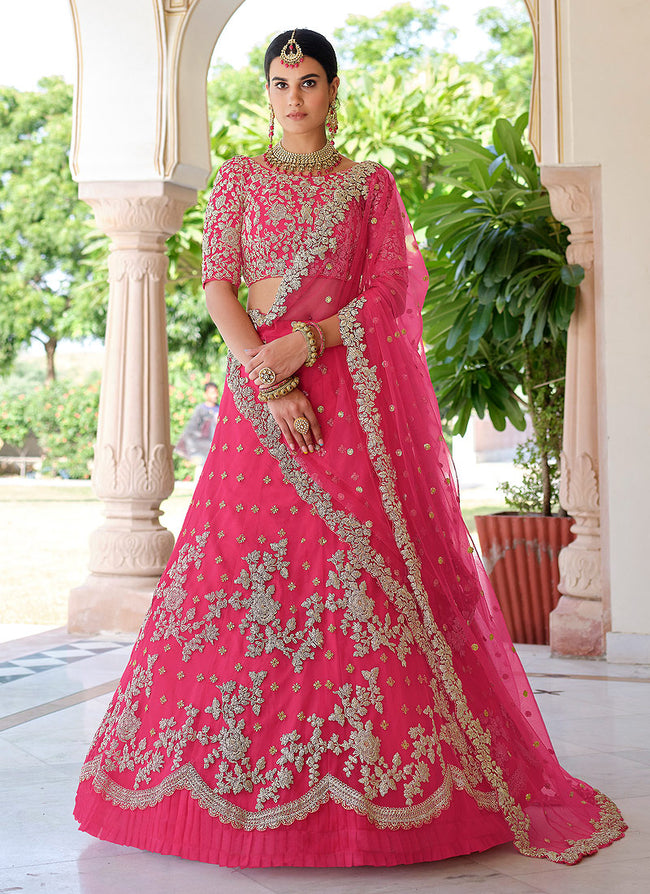 Hot Pink Indian Wedding Dress Pink Stylish Indian Wedding Dresses