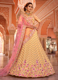 Yellow Multi Embroidered Georgette Lehenga Choli