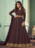 Plum Golden Embroidered Belt Style Anarkali Suit