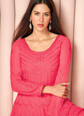 Pink Embroidered Designer Sharara Suit In UK