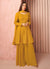 Yellow Sequence Embroidered Designer Sharara Suit 