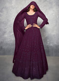Purple Anarkali Suit
