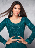 Turquoise Anarkali Suit