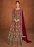 Red Embroidered Designer Wedding Anarkali Gown