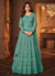 Light Green Lucknowi Embroidered Anarkali Suit