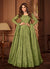 Light Green Lucknowi Embroidered Anarkali Suit
