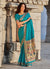 Sky Blue Embellished Banarasi Silk Saree