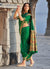 Dark Green Embellished Banarasi Silk Saree
