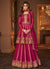 Hot Pink Embroidered Peplum Top and Lehenga