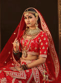 Buy Red Bridal Lehenga Choli