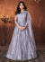 Lilac Purple Embroidered Festive Anarkali Suit