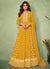 Yellow Embroidered Festive Anarkali Suit