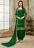 Green Mirror Work Punjabi Patiala Salwar Suit