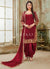 Red Mirror Work Punjabi Patiala Salwar Suit