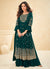 Rama Green Thread Embroidered Pleated Palazzo Suit