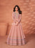 Blush Pink Multi Embroidered Wedding Anarkali Suit