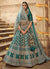 Green Zari Embroidered Bridal Lehenga Choli