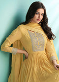 Yellow  Anarkali Suit