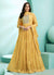 Yellow Lucknowi Zari Embroidered Designer Anarkali Suit