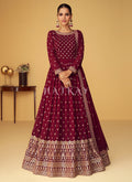 Bridal Red Zari Embroidery Traditional Festive Anarkali Suit