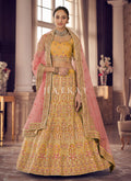 Yellow Multi Embroidered Wedding Lehenga Choli
