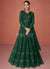 Buy Anarkali Suit - Green Sequence Embroidered Festival Wear Anarkali Suit