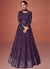 Purple Sequence Embroidery Georgette Anarkali Gown