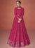 Hot Pink Sequence Embroidery Georgette Anarkali Gown