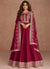 Crimson Red Sequence Embroidery Festive Anarkali Gown