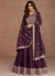 Dark Purple Sequence Embroidery Festive Anarkali Gown