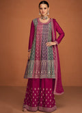 Royal Pink Sequence Embroidery Sharara Style Suit
