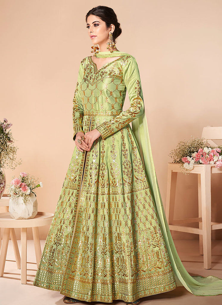 Silk Anarkali Suit
