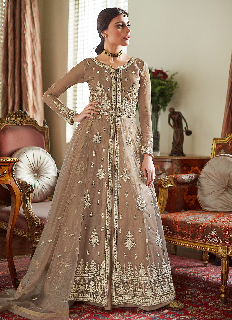 Net Anarkali Lehenga Suit