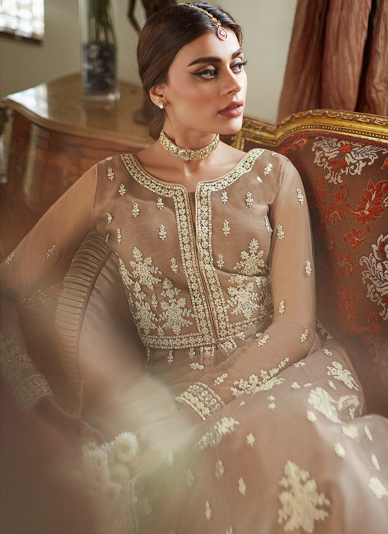Net Anarkali Lehenga Suit