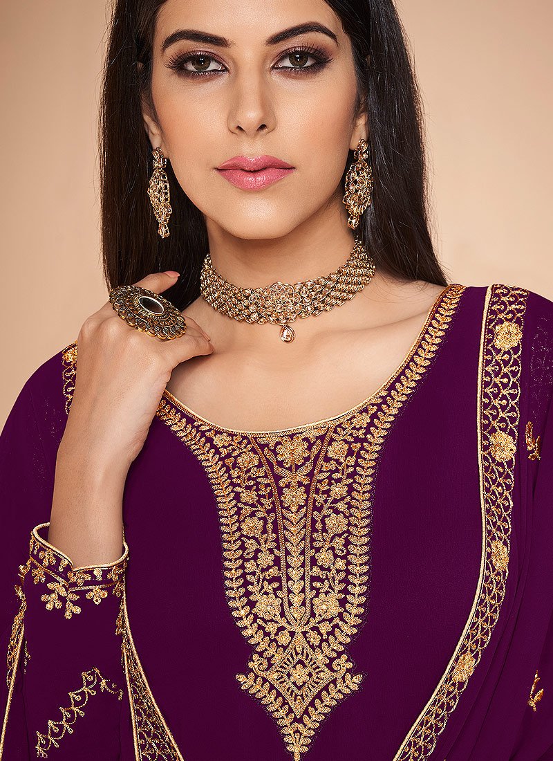 Embroidered Churidar Suit