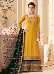 Embroidered Palazzo Suit
