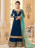 Embroidered Palazzo Suit