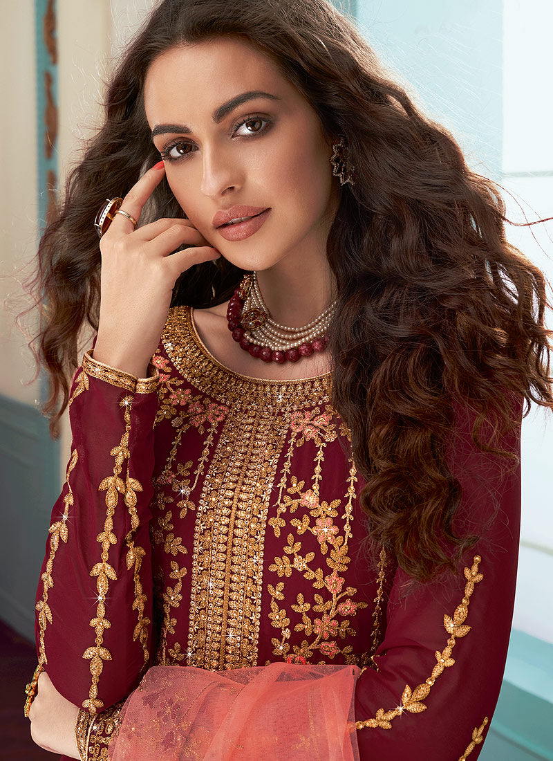 Embroidered Designer Anarkali Suit