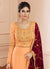 Orange And Maroon Traditional Anarkali Suit, Salwar Kameez