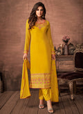 Indian Suits - Yellow Pant Style Suit,Salwar Kameez