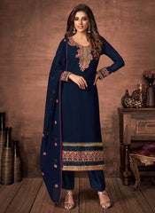 Navy Blue Salwar Kameez