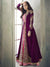 Plum And Pink Jacket Style Pant Suit