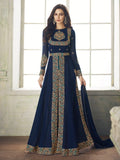Deep Blue Overall Party Wear Pant Suit