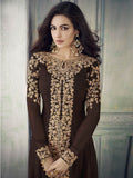 Dark Brown Overall Party Wear Pant Suit 