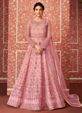 Pink Multi Embroidered Indian Anarkali Suit