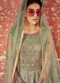 Light Green Multi Embroidered Anarkali Suit