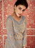 Light Blue Golden Embroidered Anarkali Suit