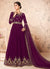 Plum Purple Zari Embroidered Anarkali Suit