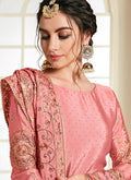 Indian Dresses - Pink Golden Palazzo Suit